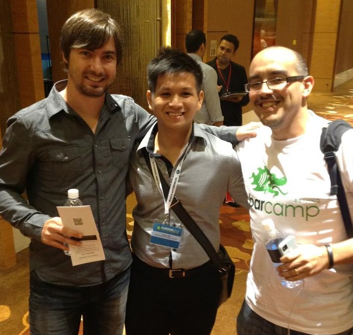 Albert Mai with Dave McClure from 500startups at TechVenture 2012