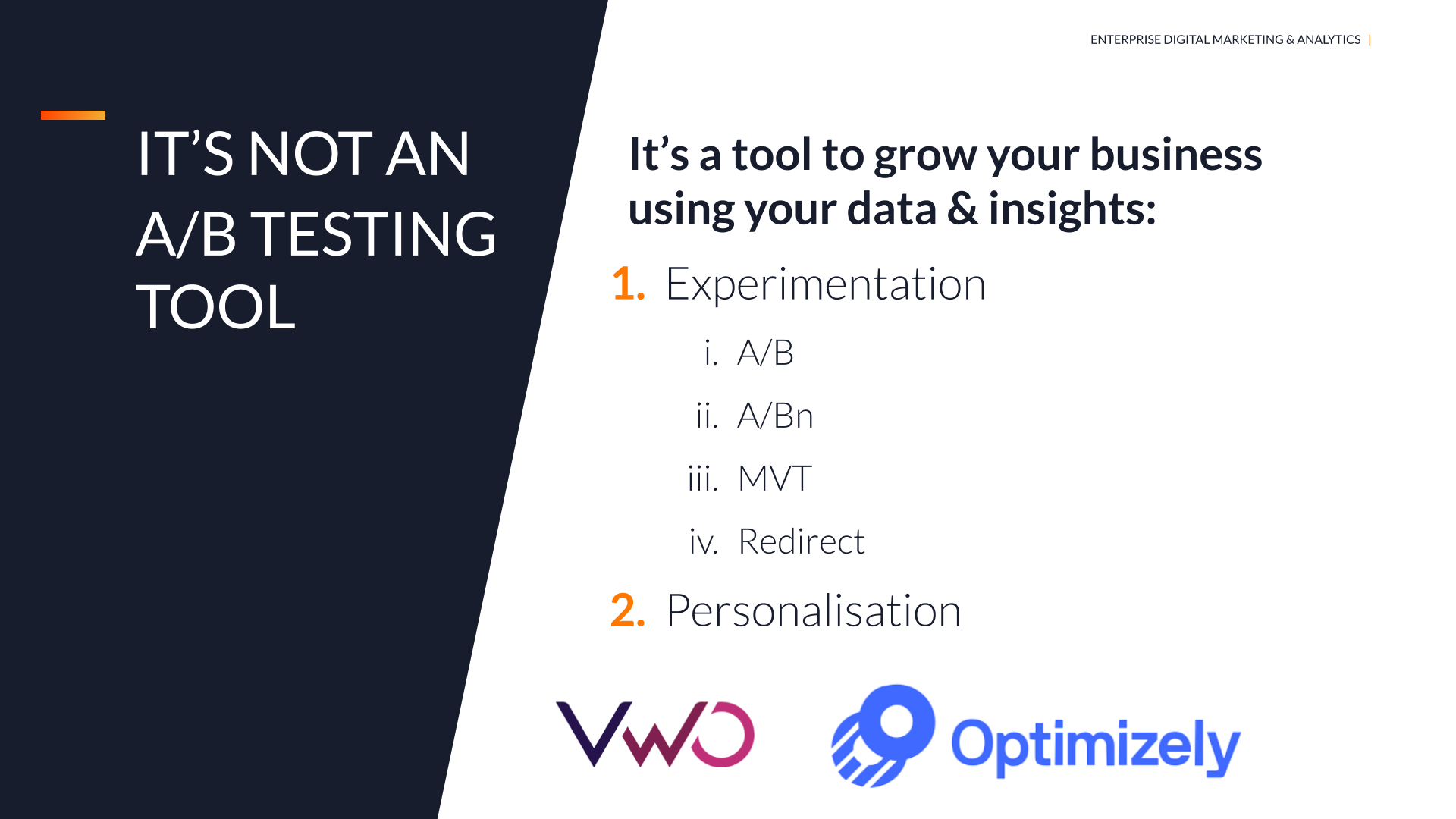 Google Optimize is not an a/b testing tool - Google Optimize Google Marketing Platform Sydney