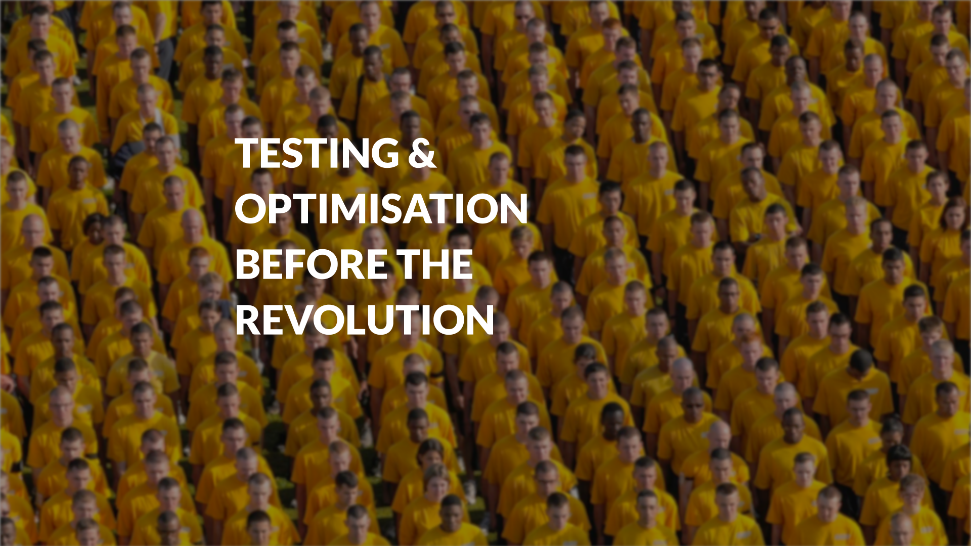 Testing and Optimisation Before the Revolution - Google Optimize - Google Marketing Platform Sydney