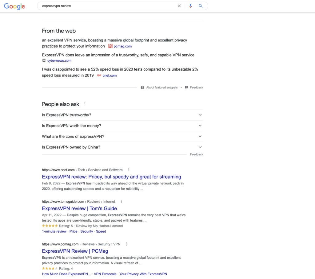 New Google Featured Snippet From The Web