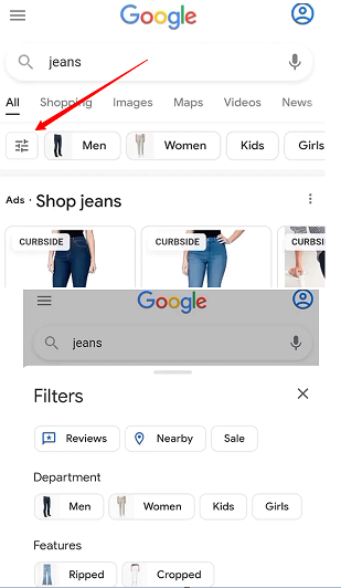 Google Search Tests Shopping Related Query Refinement
