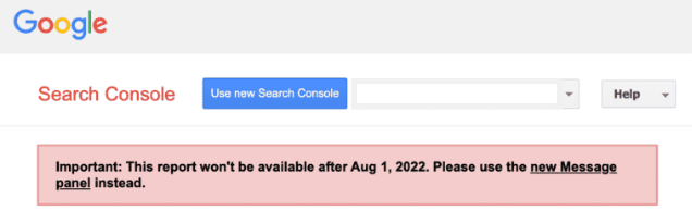 Google to Sunset Old Search Console Message Panel