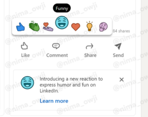 LinkedIn's New Emoji “Funny” Reaction