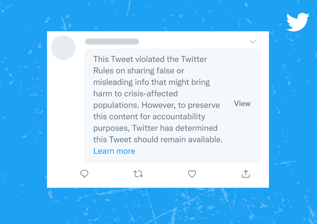 Twitter's Crisis Misinformation Policy