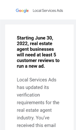 Updated Local Service Ads Reviews Requirements