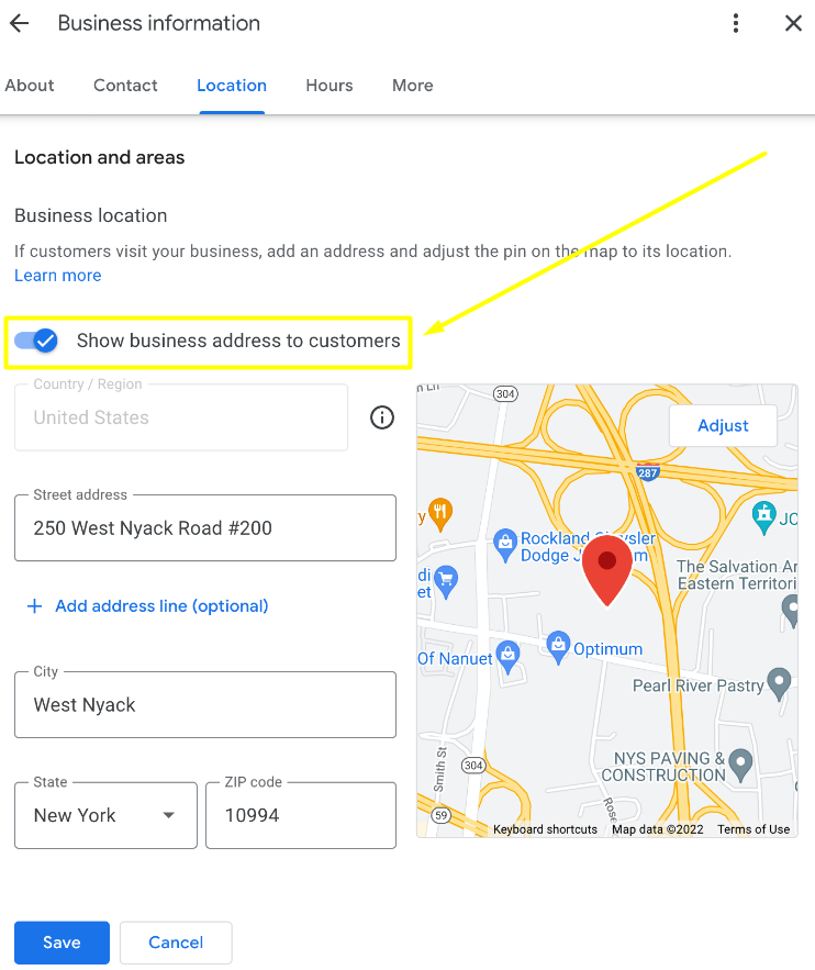New Google Business Profile Toggle Feature for Hiding Address