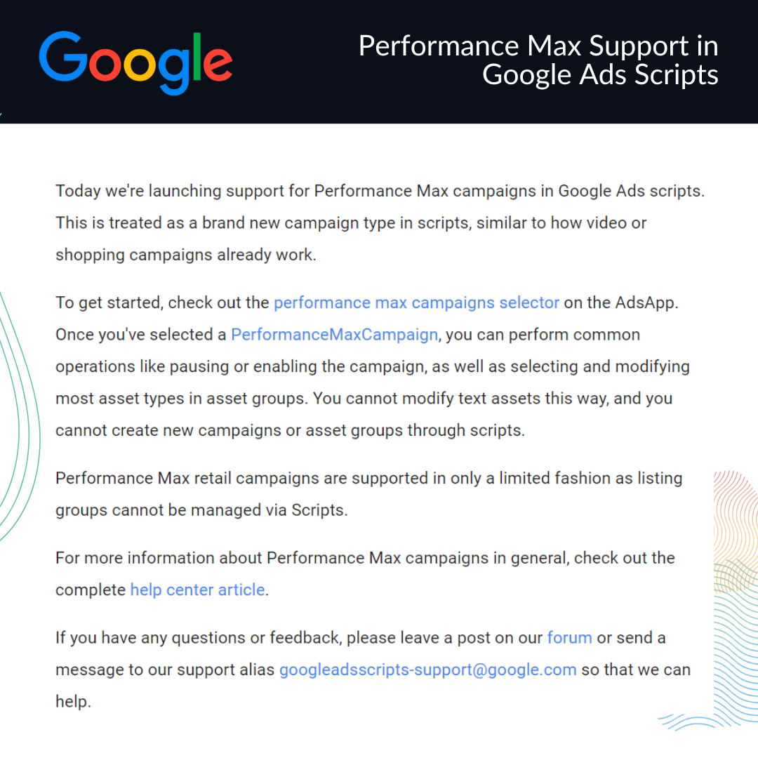 Performance Max Support in Google Ads Scripts